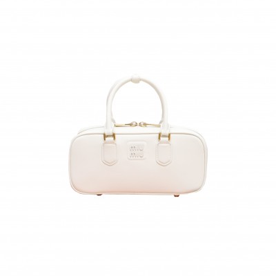 MIU MIU ARCADIE LEATHER HANDBAG 5BB148 (27*12*9cm)